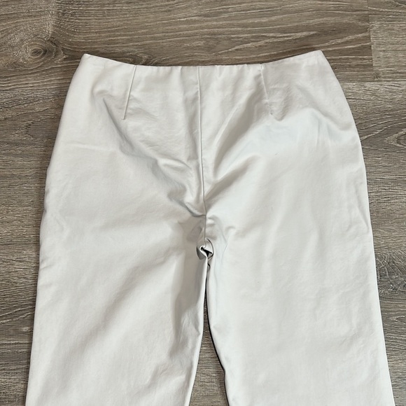 LAFAYETTE 148 BLEECKER TROUSER CROPPED PANTS IN IVORY WOMEN’S Size 0 - Picture 7 of 14